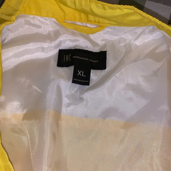 I.N.C Yellow Zip Up Jacket - Picture 3 of 3